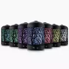 DEVANTI Aroma Diffuser Aromatherapy LED Night Light Iron Air Humidifier Black Fo