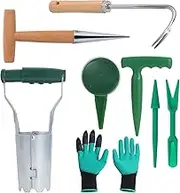 Moendergo Bulb Planting Garden Hand Tool Plant Flower Seed Dispenser Seed Sowing Garden Seedlings Dibber Widger Planting Tool for Garden Greenhouse (A)