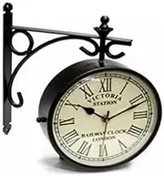 AEspares New Outdoor Nautical Black Station Wall Clock 8'' Roman Number