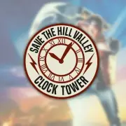 Back to the Future Save The Hill Valley Clock Tower Vinyl Sticker