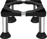 Ailahloe 12.2" to 13.4" Height Mini Fridge Stand Adjustable Washer and Dryer Pedestals Stand with 4 Strong Feet Heavy Duty Laundry Pedestal for 16-24 Inch Appliance 460 Pounds Stand (Black)