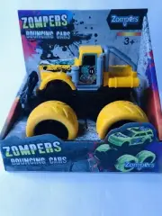 ZOMPERS BOUNCING CARS Pullback Motor Powers Yellow Truck Forward Also Up & Down