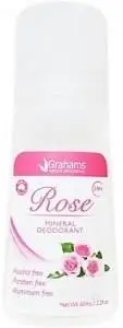 Grahams Rose Mineral Deodorant Roll On 65ml