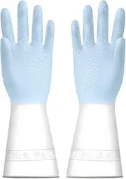 1 Pair Reusable Household Gloves, Rubber Dishwashing Gloves, Kitchen Cleaning, Working, Painting, Gardening, Pet Care