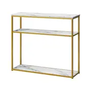 Oikiture Hall Console Table Metal Hallway Desk Entry Display Wh&GD Furniture