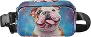 [XYMZR] Fanny Pack Galaxy Blue Pugdog Hip Bag Belt Bag for Women Man Fashion Waist Pack Water-repellent Crossbody Bag for Halloween Costumes Running Hiking Jogging Travel Sport, Multi-colored, one size