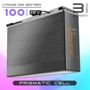 VoltX 12V 100Ah LiFePO4 Lithium Iron Battery Slim Prismatic Cells Camping
