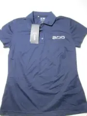 NWT Adidas Womens Size S Polo Shirt Navy Short Sleeve Collared Buttons Climalite