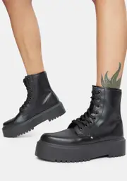 [Altercore] Katie Comfy Platform Boots