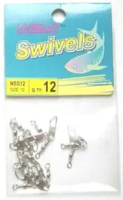 72 Pcs of Nickel Barrel Swivel with Safety Snap #12 $9.99 (NEW) Free Shipping