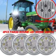 4X LED Sealed Round Hi/Lo Beam For John Deere Tractor 2550,2555,2750,2755,2940