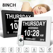 LED Digital Alarm Clock For Memory Loss Reminder Dementia Elderly LCD Display AU