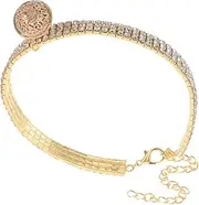 Kisangel Rhinestone Pet Collar Elastic Adjustable Necklace with Bell for Cats and Dogs Sparkly Everyday Wear and Comfortable Design for Pet Tracking and Style