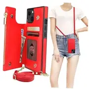 Crossbody Wallet Case for iPhone 13 with RFID Blocking Card Slot Holder,