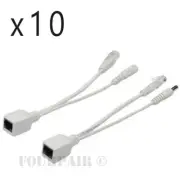 10 Pack Lot Power over Ethernet PoE Adapter Injector Splitter Kit 5v 12v 24v 48V