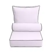 24x26x6 Contrast Pipe Trim Medium Deep Seat Back Rest Bolster Cover ONLY-AD107