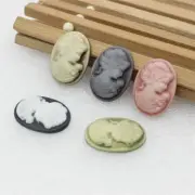 20pcs Flat Back Resin Beauty Cameos Cabochons ray Settings Blanks Jewelry Making