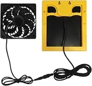 Roarrter 20W 6V Solar Panel Exhaust Fan Air Extractor Mini Ventilator Solar Panel Powered Fan for Dog Chicken House Greenhouse