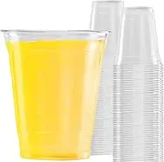 Sabco - 50pcs Milkshake Cups - Smoothie Cups - Clear Plastic Cups - Ideal For Milkshake Frappe Juice Smoothie Cup Boba Cup Iced Tea Coffee Beer Drink Slush - Perfect For Takeaway & Restaurants. (10oz)