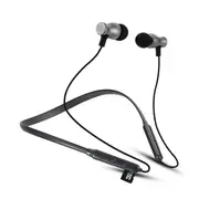 F106 Bluetooth 4.2 Hanging Neck Design Bluetooth Headset Support Music Play and Switching and Volume Control and Answer(Black)