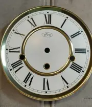 NOS RIDGEWAY Chime Wall Clock 7" Dial With Feet 6" Time Track Roman Numeral
