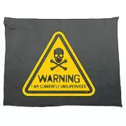 Warning Currently Unsupervised - Funny Novelty Sports Microfiber Towel Gift