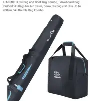 Kemimoto (Kemi Moto) Ski Bag And Boot Bag fits up to 200cm / 78inch Red Black