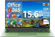 SGIN Laptops Computer, 15.6 Inch Laptop with 20GB RAM 128GB EMMC+1024GB SSD, Celeron N5095 Quad-Core, Win 11 Home， WiFi 6, 180° Open Angle, USB 3.2, HDMI, Type-C, 7000mAh(Green)