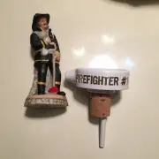 vintage NOS old commonwealth fireman pour spout whiskey bourbon ceramic
