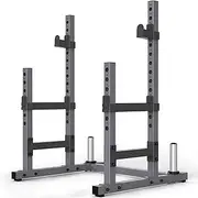 PASYOU Adjustable Squat Rack, Heavy Duty Gym Rack Stand,Multi-Function Weight Rack Stand with Spotters,Push up Portable Strength Training Dumbbell Rack