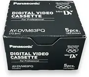 Panasonic AY-DVM63PQ Professional Quality MiniDV 63min Data Tape Cartridge 5 Packs