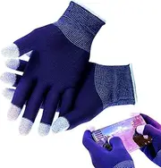 -Finger Gloves - Non-Slip Touch Screen Gloves for Console Phones, Breathable, Lightweight Fit | Improved Precision Grip Design, Fingerless Gloves for Long S