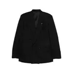 [Lardini] Lardini Double-breasted Blazer 46 IT BLACK