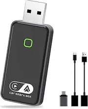 2025 Wireless Android Car and Carplay Wireless Adapter, Wireless 2 in 1 Convert Wired Android Car/Carplay to Wireless Support OTA, Type-C/USB Plug & Play, Mini & Stable