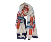 S67 180cm Color Stripe Print Fiber Scarf Thin Air Conditioning Shawl Outer Scarves Outdoor Evening Dresses Women