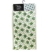 TIRAMISU 100% Premium Cotton Table Runner Green Dancing Artichoke 14 X 108 NEW
