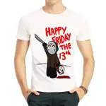 十三號星期五T恤白色電影短袖創意衣服男FRIDAY THE 13TH T-SHIRT