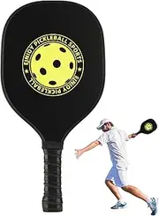 Pickle Ball Paddle,Portable Pickle Ball Wooden Racket | Lightweight Pickle Ball Wooden Paddles, Anti-Slip Sturdy Ball Racket with Cushion Comfort Grip for Neighborhoods, Parks