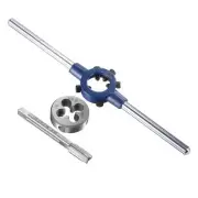 5/16-32 UNEF Thread Tap and Round Die Set with 25mm Die Stock Handle Wrench