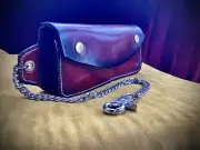 Veg Tanned Chain Wallet for truckers ,bikers ,delivery people,High quality