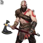 FULLY HANDMADE MEDIEVAL GOD OF WAR KRATOS AXE(Replica) WITH LEATHER SHEATH