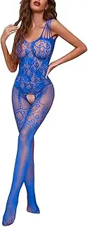 [Generic] Plus Size Lingerie Push up Fishnet Bodystocking Nylon Sexy Lingerie for Women Full Body Stocking Open Crotch Bodysuit Full Body Fishnet Stockings Herren Tank Top