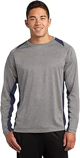 [SPORT-TEK] Long Sleeve Heather Colorblock Contender Tee