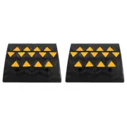 2pcs Rubber Curb Ramp Heavy Duty Rubber Threshold Ramp Driveway Ramp for Vehicle