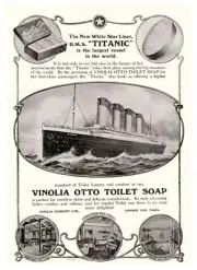 1912 RMS Titanic ship art & photos Vinolia Otto Soap vtg ad NEW POSTER 18x24