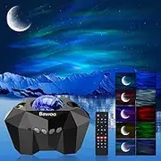 Aurora Star Light Projector with Moon, Galaxy Lights Projector with Remote Control, Night Sky Light Projector Built-in Bluetooth and Multi-Color Projection Lamp for Bedroom Ceiling Party Home Theater
