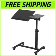 Sturdy Mobile Laptop Tray Table for Bed and Sofa - Adjustable Height Design