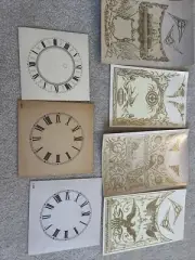 Vintage Clock Decals Peacock Ship
