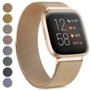 For Fitbit Sense / Versa 3 Watch Band Milanese Magnetic Strap Stainless Steel