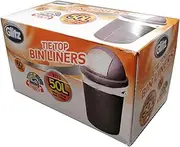 Glitz 50L Large Tie Top Kitchen Bin Liners - 60 Pack